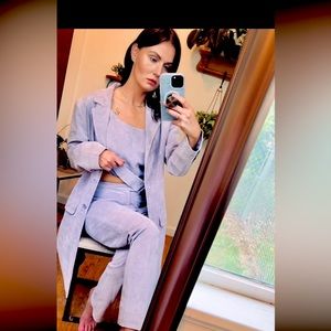 Margaret Godfrey - Vintage 3 piece matching set Suede lavender size 10